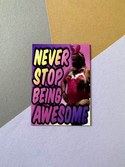 "Never stop being awesome" Magnet Lchtnbrg